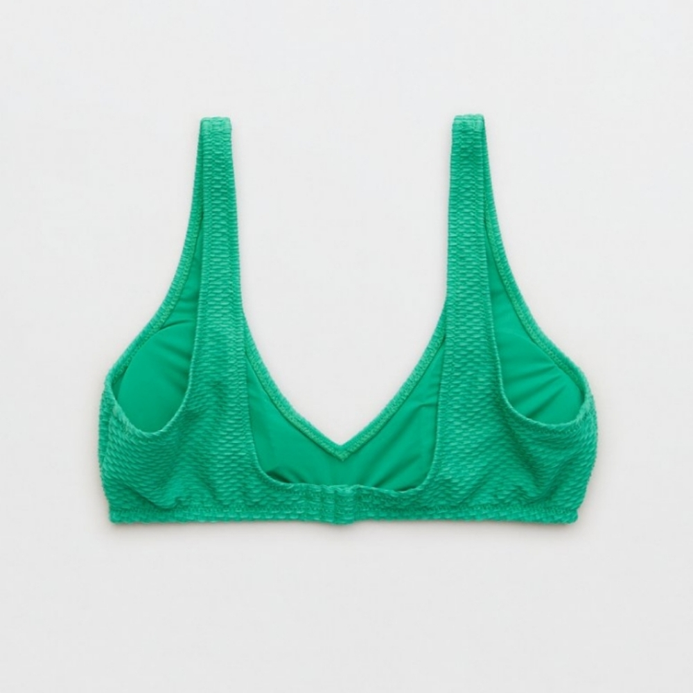 🆕️NWT Aerie Jacquard Bikini in 'Green Dazzle', Size Small - Picture 6 of 16